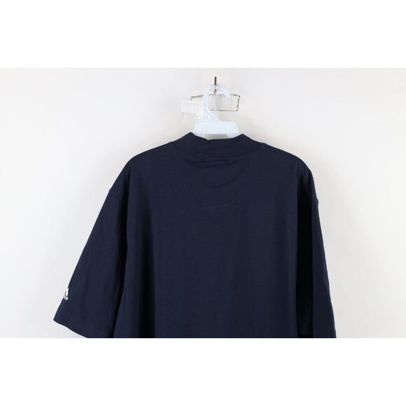 New Adidas Mens XL Team Issued University of Toledo Golf Mock Neck T-Shirt Blue - Picture 12 of 13